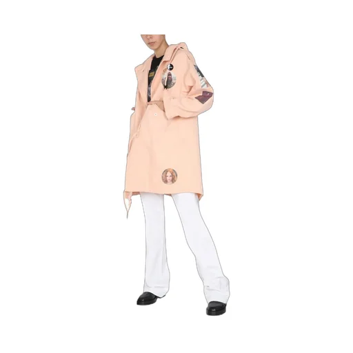 Photograph-Print Hooded Coat