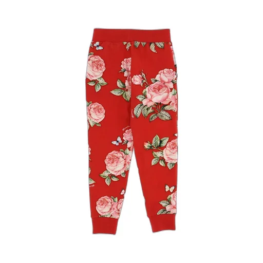 Rose Pattern Print Track Trousers
