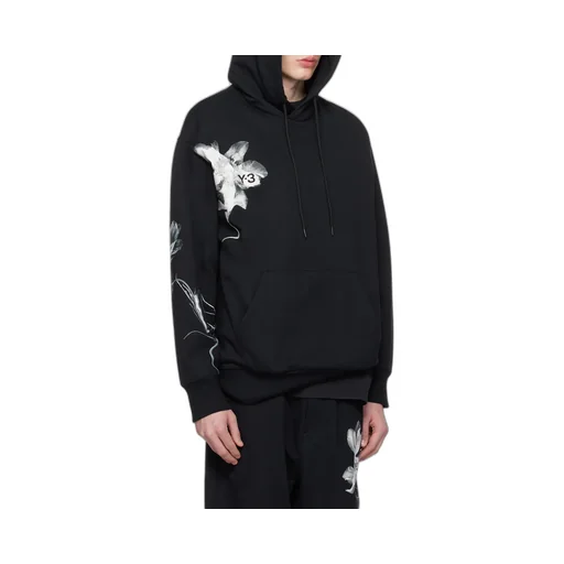 Y-3 Logo Printed Drawstring Hoodie