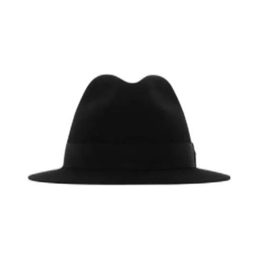 Saint Laurent Logo Plaque Fedora Hat