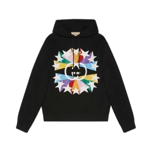 Gucci Interlocking G Star Burst Print Hoodie