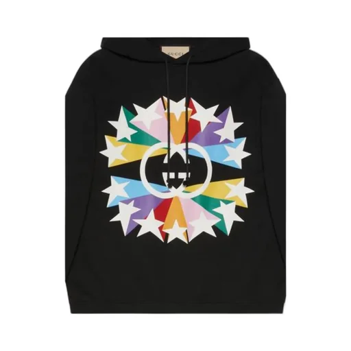 Gucci Interlocking G Star Burst Print Hoodie