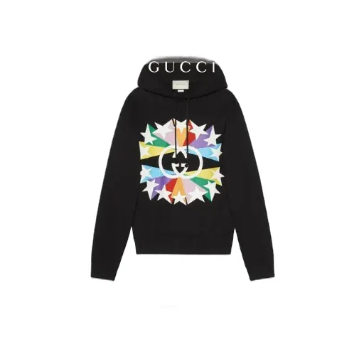 Gucci Interlocking G Star Burst Print Hoodie