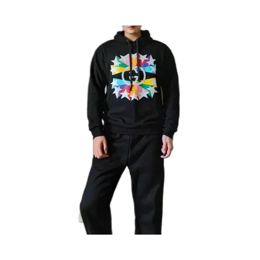 Gucci Interlocking G Star Burst Print Hoodie
