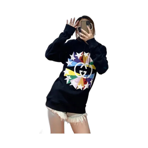 Gucci Interlocking G Star Burst Print Hoodie