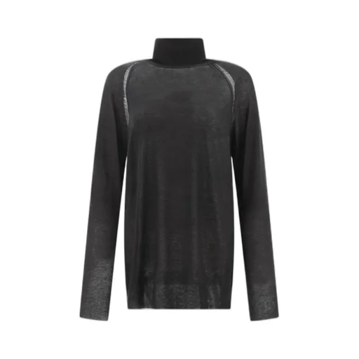 Ann Demeulemeester Turtleneck Distressed Jumper