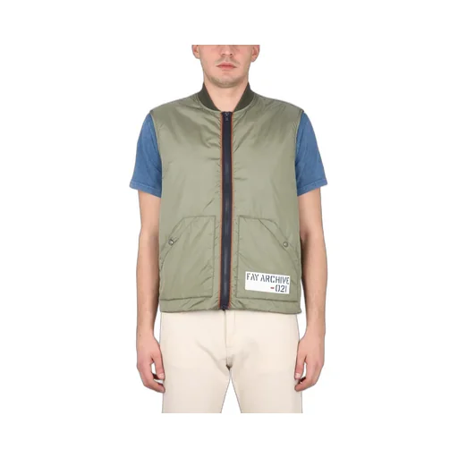 Fay Logo-Detailed Zipped Gilet