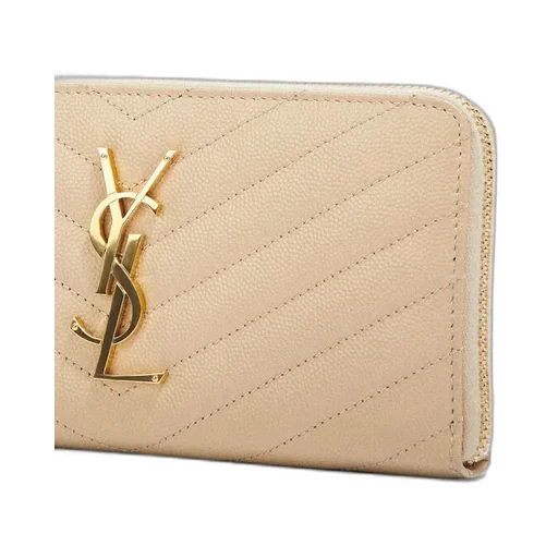 Monogram Zip Around Wallet In Grain De Poudre Embossed Leather