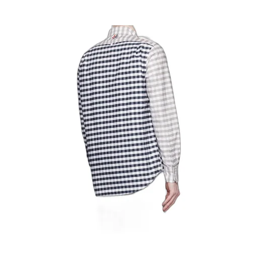 Panelled Gingham Cotton Shirt