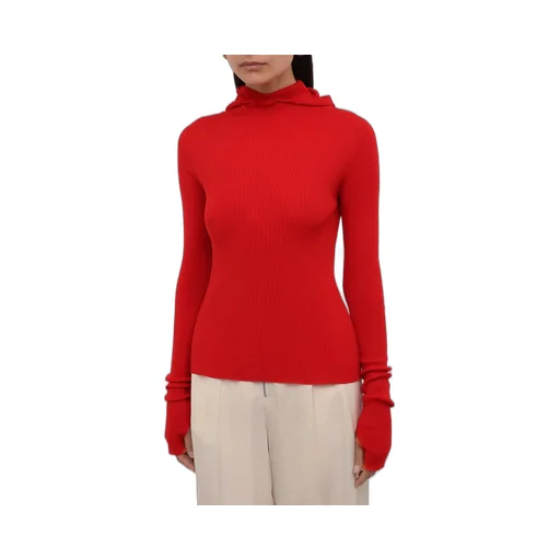 Ribbed-Knit Hoodie