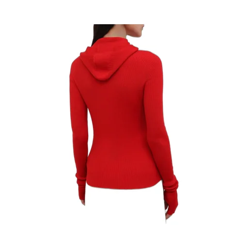 Ribbed-Knit Hoodie