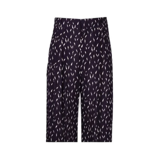 Graphic-Print High-Waisted Trousers
