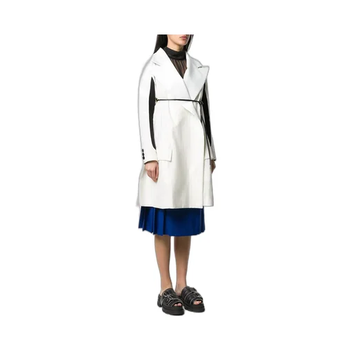 Hybrid Contrast Panel Coat
