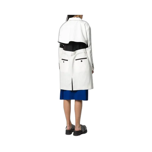 Hybrid Contrast Panel Coat