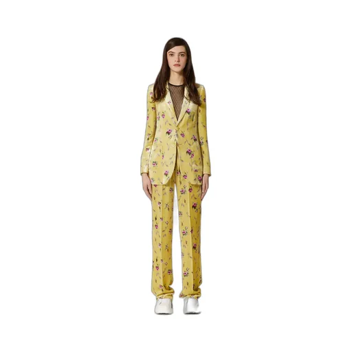 Rose Printed Suit Coat