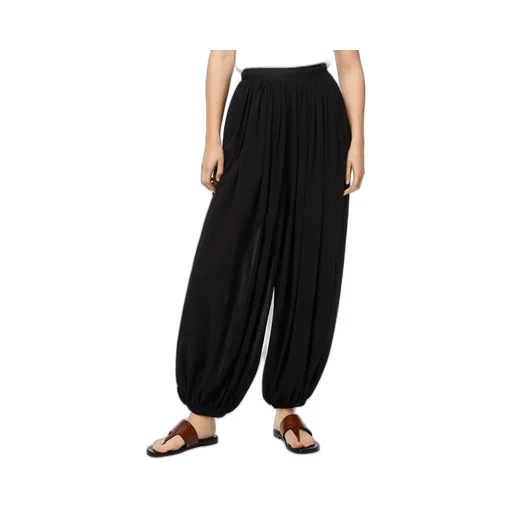 Black Wide-Leg Casual Pants