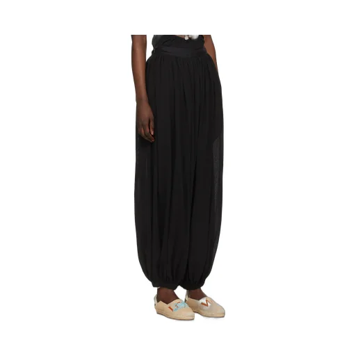 Black Wide-Leg Casual Pants