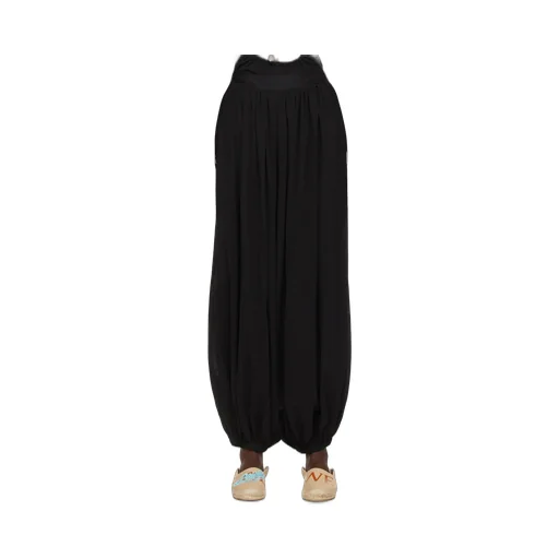 Black Wide-Leg Casual Pants