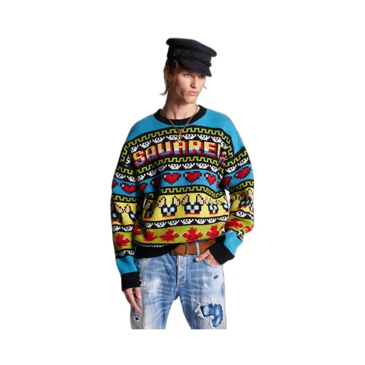 Dsquared2 Jacquard Crewneck Knitted Jumper