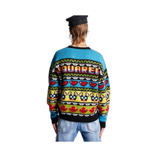 Dsquared2 Jacquard Crewneck Knitted Jumper