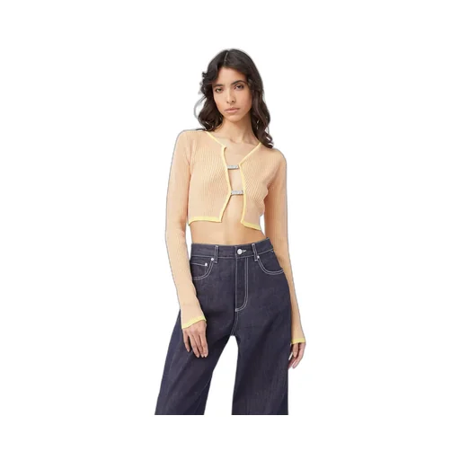 Gcds Comma Cropped Cardigan