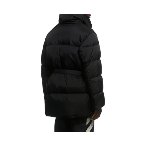 Off-White Logo Printed Belted Puffer Jacket