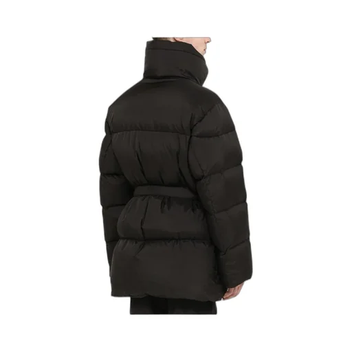 Off-White Logo Printed Belted Puffer Jacket