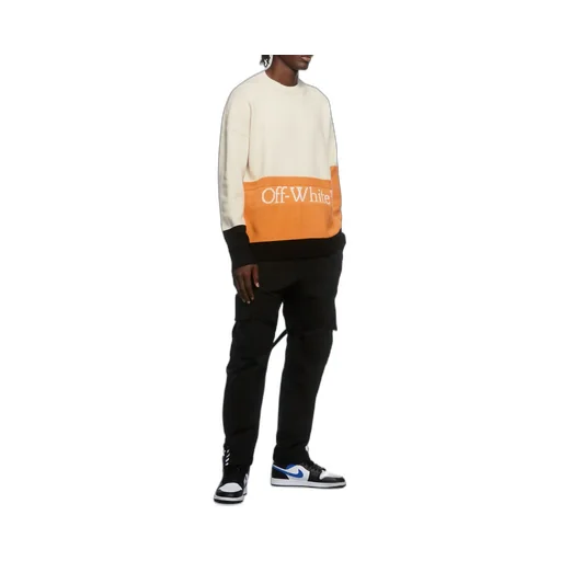 Off-White Logo Intarsia Knitted Jumper