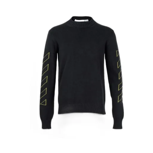 Off-White Ribbed-Hem Crewneck Sweater