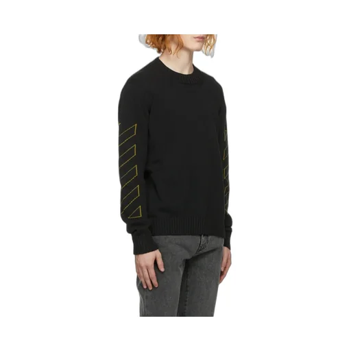 Off-White Ribbed-Hem Crewneck Sweater