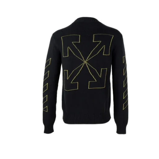 Off-White Ribbed-Hem Crewneck Sweater