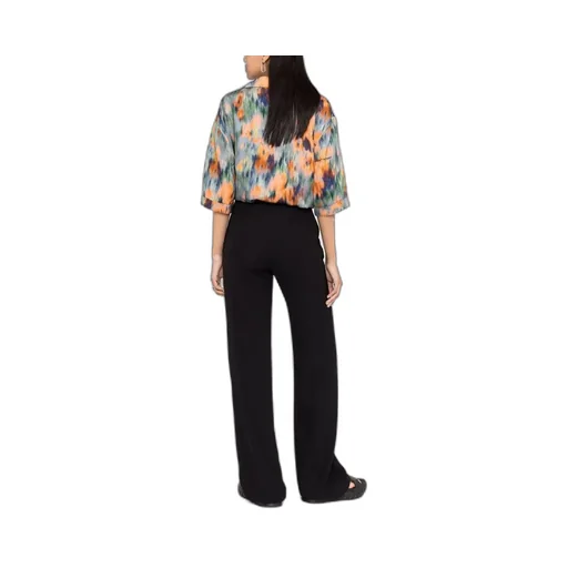 Abstract-Print Bowling Shirt
