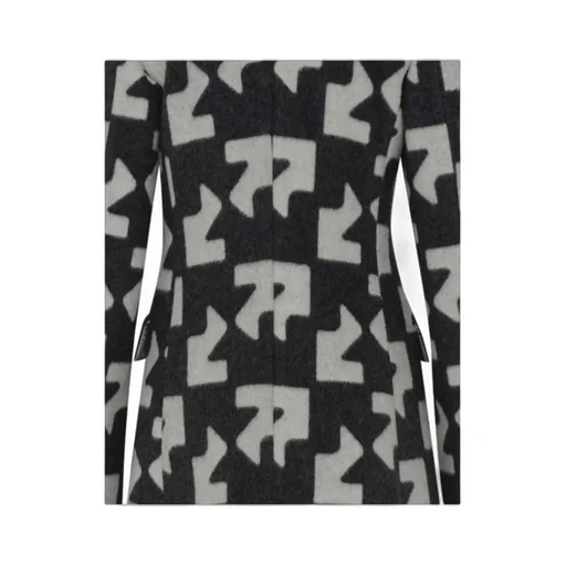 Off-White Geometric Patterned Coat