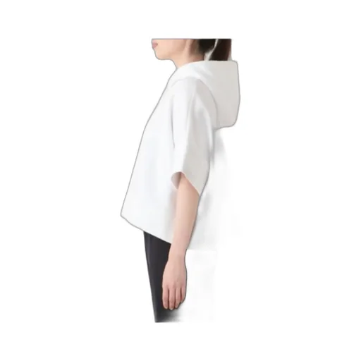 Cropped Short-Sleeve Hoodie