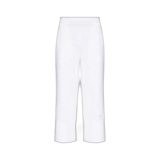 Stella Mccartney Logo Embroidered Cropped Trousers
