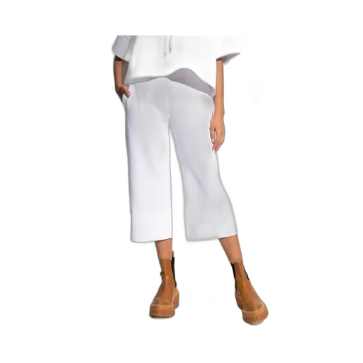Stella Mccartney Logo Embroidered Cropped Trousers