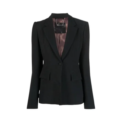 Notched-Lapels Single-Breasted Blazer