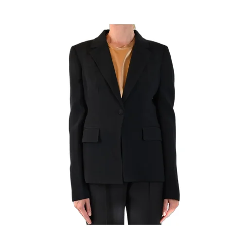 Notched-Lapels Single-Breasted Blazer