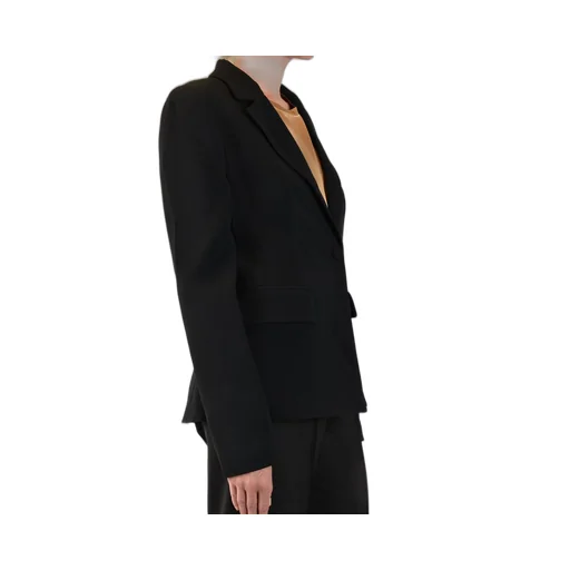 Notched-Lapels Single-Breasted Blazer