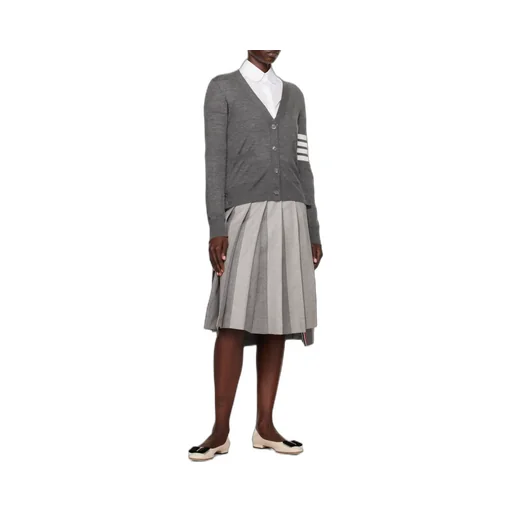 Thom Browne 4 Bar V-Neck Cardigan