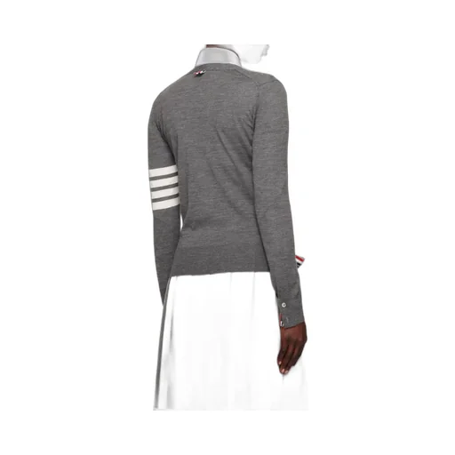 Thom Browne 4 Bar V-Neck Cardigan