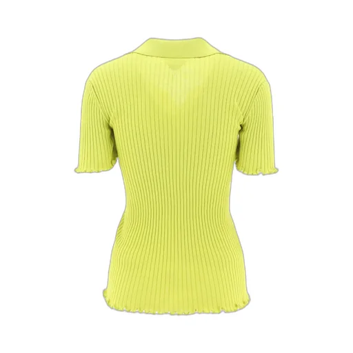 Ribbed-Knit Short-Sleeve Top