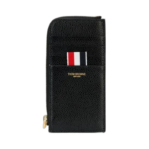 Thom Browne Pebbled Half-Zipped Around Wallet