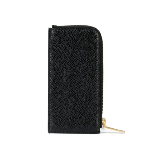 Thom Browne Pebbled Half-Zipped Around Wallet