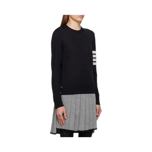 Thom Browne 4-Bar Ribbed Knit Sweater