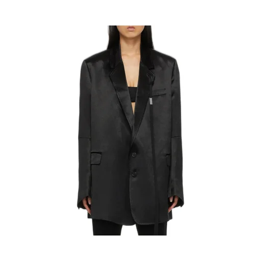 Polished Oversize Button-Up Blazer