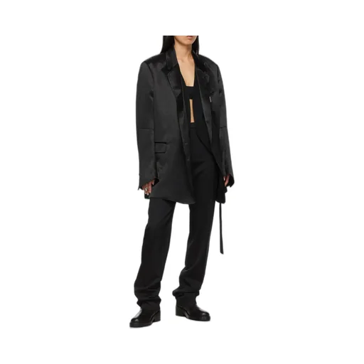 Polished Oversize Button-Up Blazer