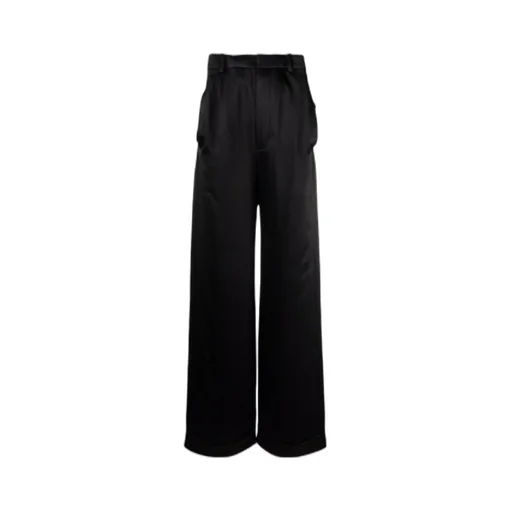 Satin Wide-Leg Trousers