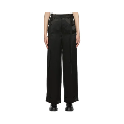 Satin Wide-Leg Trousers