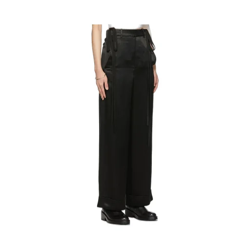 Satin Wide-Leg Trousers